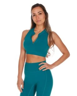 Elite Eleven Accent Zip Bra - Forest -Elite Eleven AR.EE1 5of65