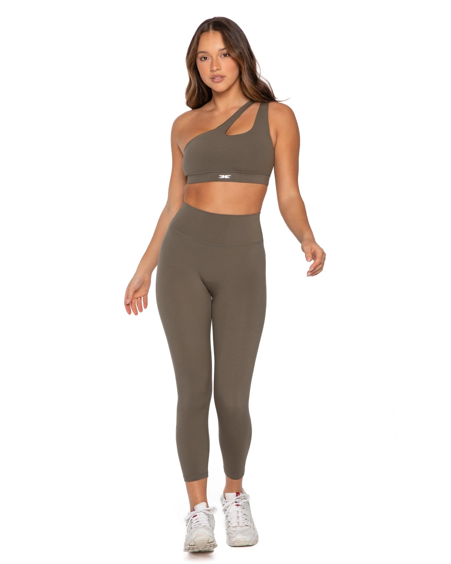 Elite Eleven Asymmetric Bra - Dusty Khaki 5 Elite Eleven Asymmetric Bra - Dusty Khaki - Image 3
