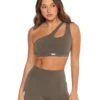 Elite Eleven Asymmetric Bra - Dusty Khaki -Elite Eleven AURA.SF 46