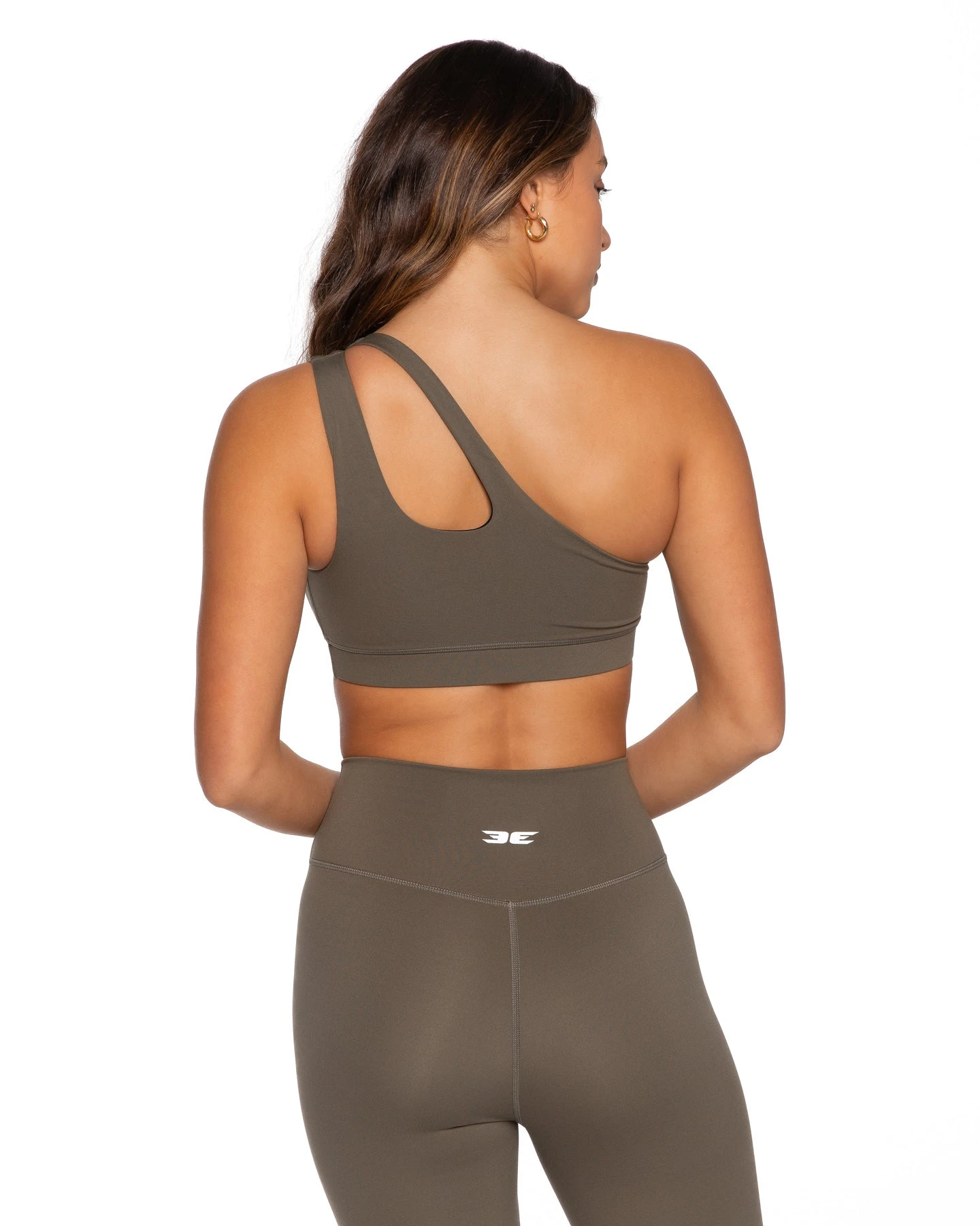 Elite Eleven Asymmetric Bra - Dusty Khaki 4 Elite Eleven Asymmetric Bra - Dusty Khaki - Image 2