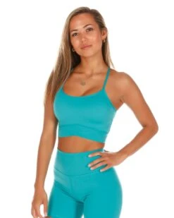 Elite Eleven Cross Over Cropped Tank - Teal -Elite Eleven AURA1 130