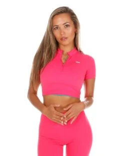 Elite Eleven Aura Zip Tee - Pink -Elite Eleven AURA1 147