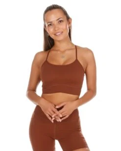 Elite Eleven Cross Over Cropped Tank - Cappuccino -Elite Eleven AURA1 242