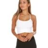 Elite Eleven Cross Over Cropped Tank - White 1 Elite Eleven Cross Over Cropped Tank - White -Elite Eleven AURA1 332