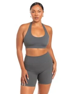 Elite Eleven Halter Bra - Cloud Grey