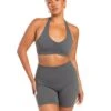 Elite Eleven Halter Scrunch Bra - Cloud Grey 2 Elite Eleven Halter Scrunch Bra - Cloud Grey -Elite Eleven BIGECOMDAYOCT47354