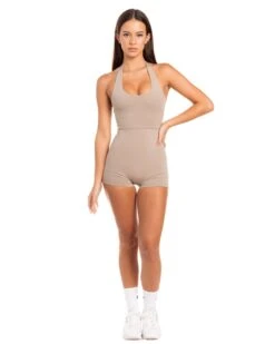 Elite Eleven Halter Unitard - Vintage Khaki -Elite Eleven BIGECOMDAYOCT48602