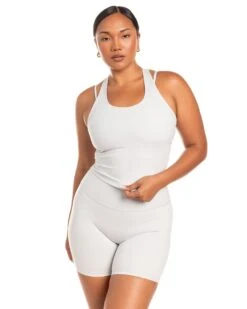 Elite Eleven Aura Racer Tank - Moonlight Grey -Elite Eleven BIGECOMDAYOCT49852