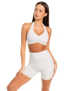 Elite Eleven Halter Scrunch Bra - Moonlight Grey -Elite Eleven BIGECOMDAYOCT50203
