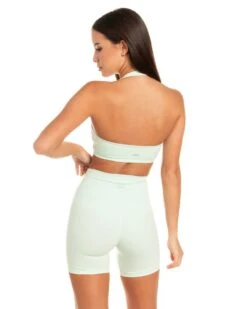 Elite Eleven Halter Scrunch Bra - Soft Jade -Elite Eleven BIGECOMDAYOCT50937