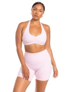 Elite Eleven Halter Scrunch Bra - Blush Pink -Elite Eleven BIGECOMDAYOCT52796