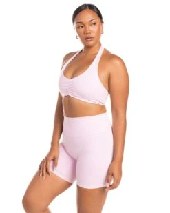 Elite Eleven Halter Scrunch Bra - Blush Pink -Elite Eleven BIGECOMDAYOCT52803