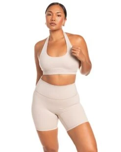 Elite Eleven Halter Bra - Oat Latte -Elite Eleven BIGECOMDAYOCT53173