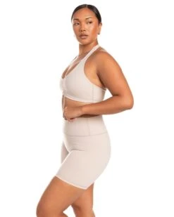 Elite Eleven Halter Scrunch Bra - Oat Latte -Elite Eleven BIGECOMDAYOCT53213