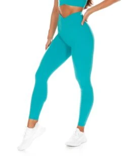Elite Eleven Cross Over Leggings - Teal