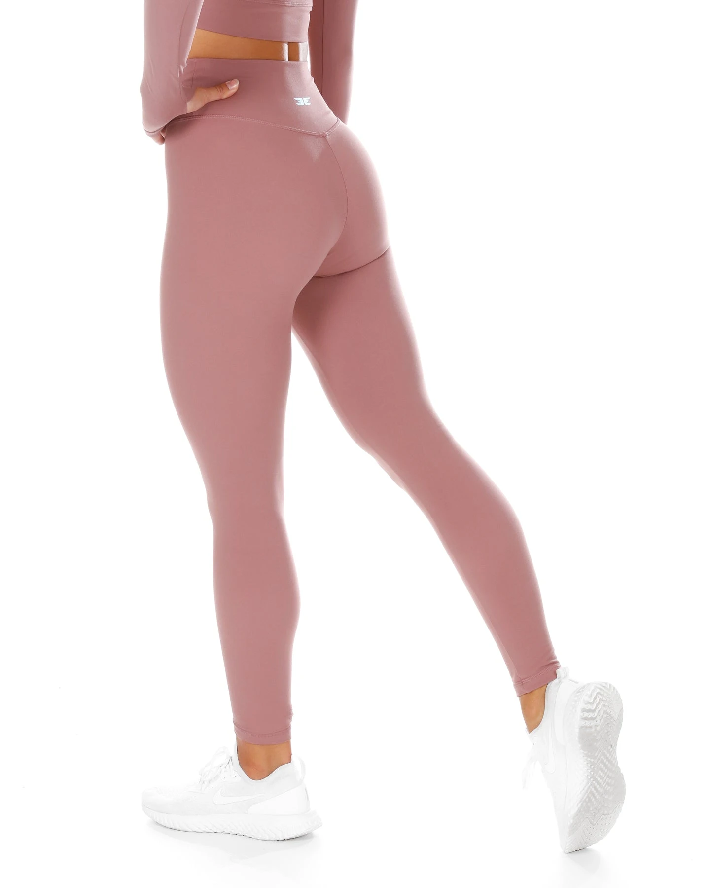 Elite Eleven Cross Over Leggings - Soft Rose 4 Elite Eleven Cross Over Leggings - Soft Rose - Image 2