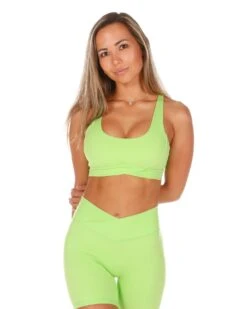 Elite Eleven Cross Over Sports Bra - Lime -Elite Eleven CROSS.SUM .1 67of197