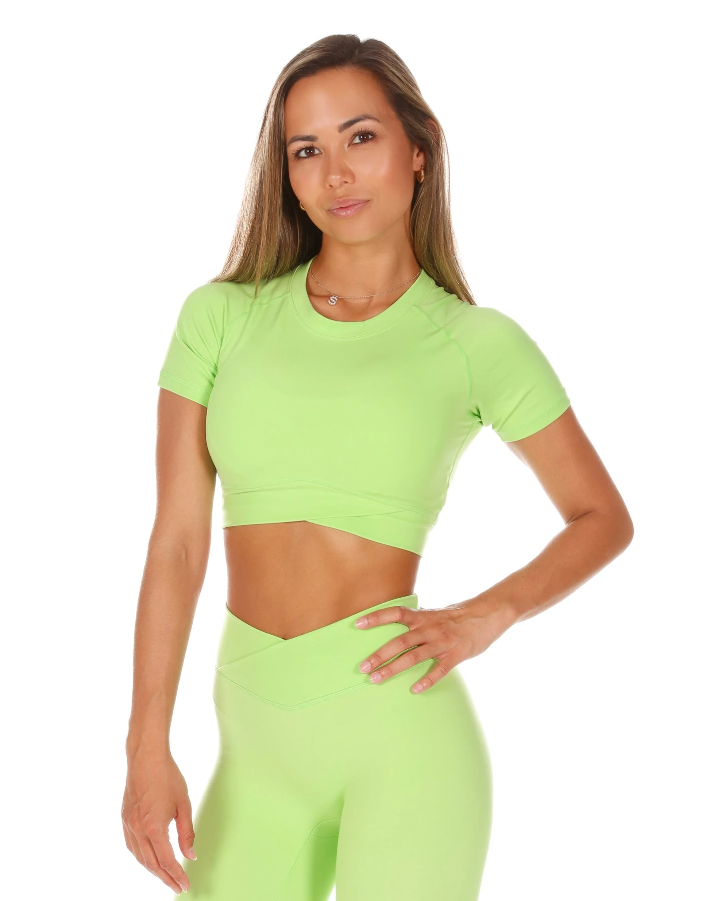 Elite Eleven Cross Over Tee - Lime 3 Elite Eleven Cross Over Tee - Lime