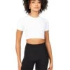 Elite Eleven Aura Crop Tee - White -Elite Eleven DECECOM2357634