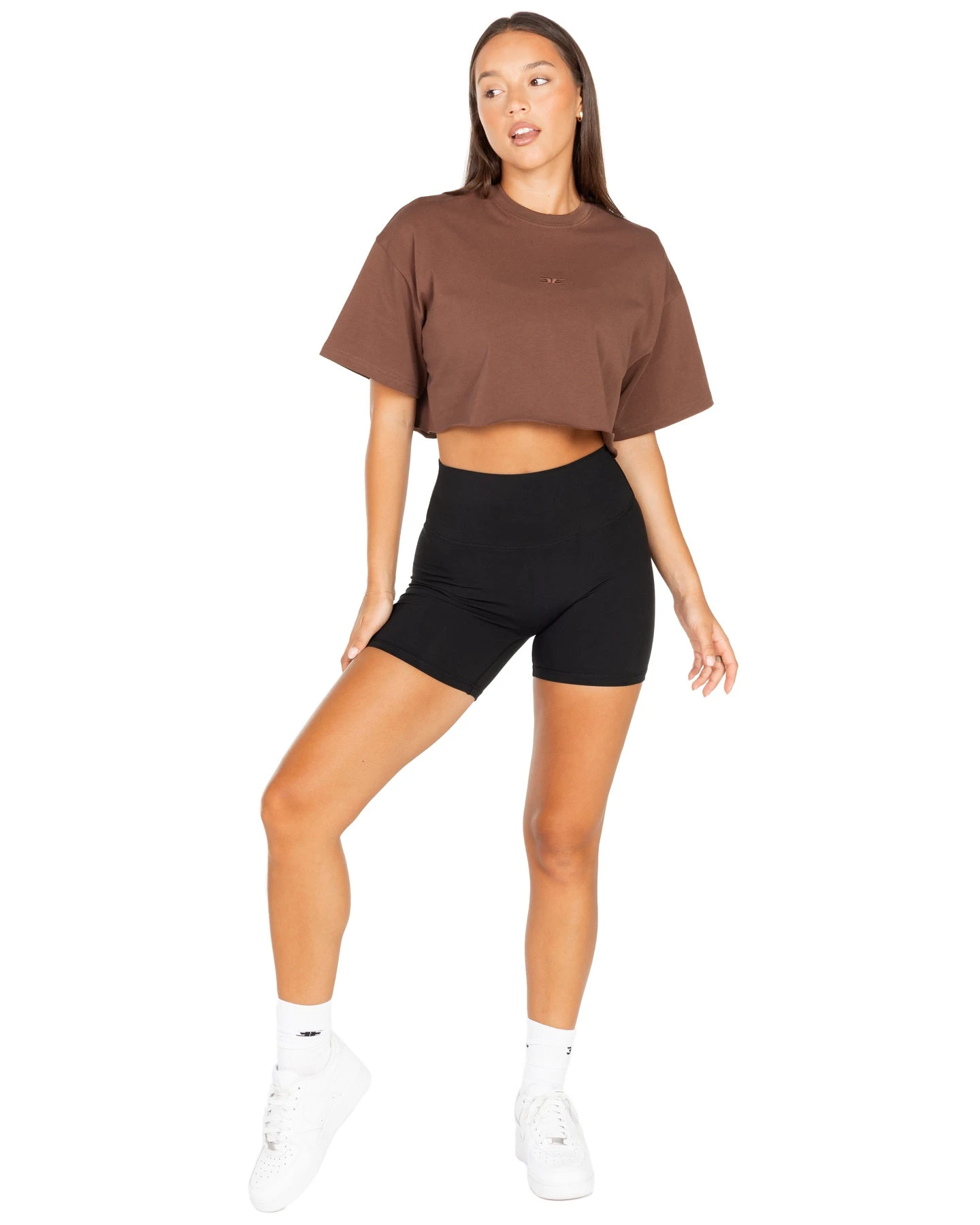 Elite Eleven Women's Classic Cropped Tee - Brown 4 Elite Eleven Women's Classic Cropped Tee - Brown - Image 2