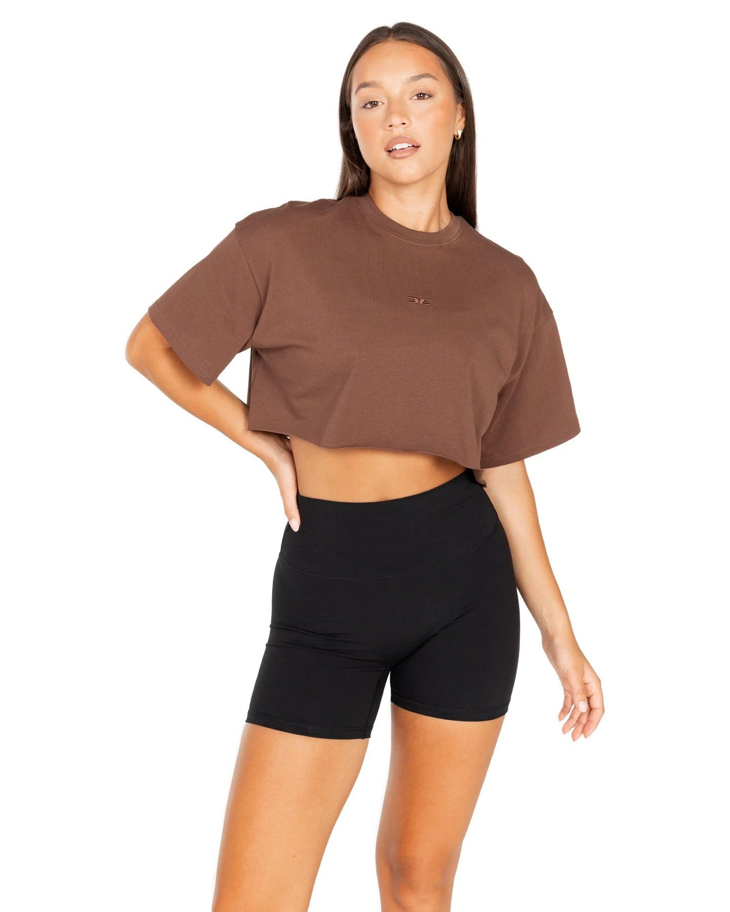 Elite Eleven Women's Classic Cropped Tee - Brown 3 Elite Eleven Women's Classic Cropped Tee - Brown