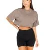 Elite Eleven Women's Classic Cropped Tee - Cement -Elite Eleven ECOMNOV53882