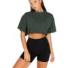 Elite Eleven Women's Classic Cropped Tee - Dark Green -Elite Eleven ECOMNOV54382