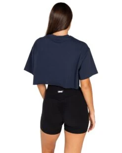 Elite Eleven Women's Classic Cropped Tee - Navy -Elite Eleven ECOMNOV54451