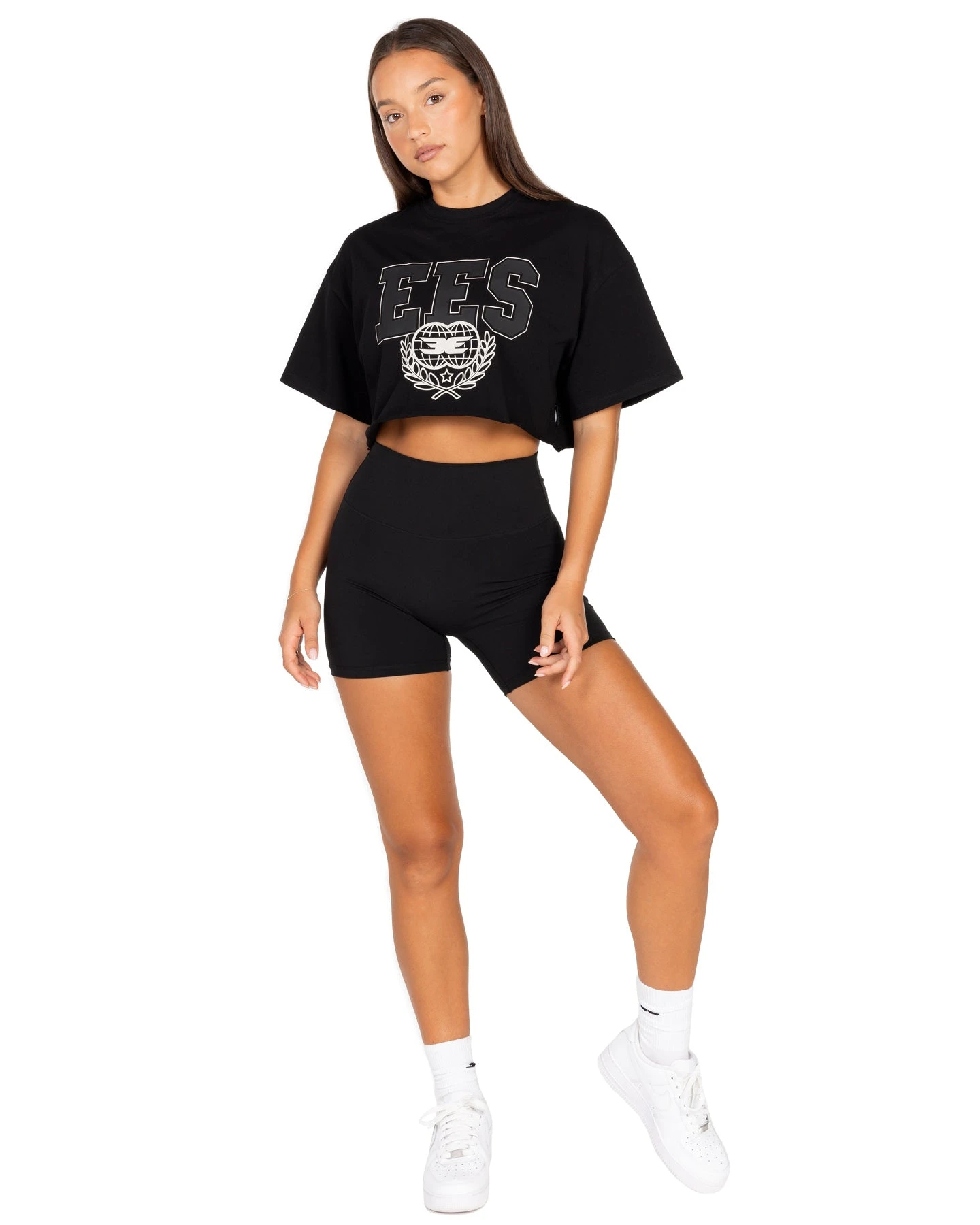 Elite Eleven Squad Cropped Tee - Black 4 Elite Eleven Squad Cropped Tee - Black - Image 2