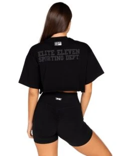 Elite Eleven Squad Cropped Tee - Black 7 Elite Eleven Squad Cropped Tee - Black -Elite Eleven ECOMNOV54621