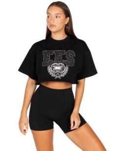 Elite Eleven Squad Cropped Tee - Black