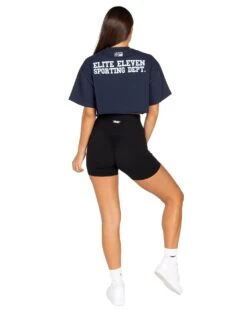 Elite Eleven Squad Cropped Tee - Navy -Elite Eleven ECOMNOV54833