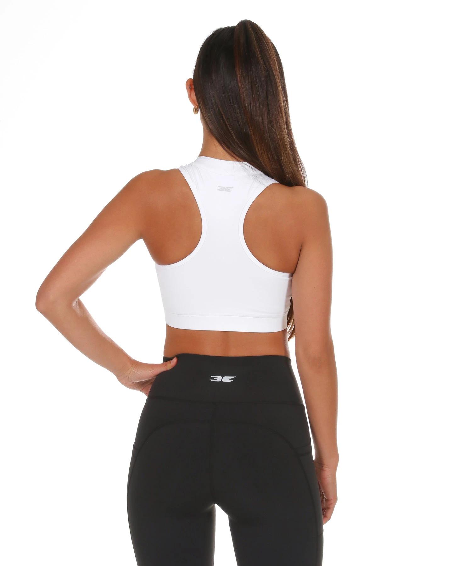 Elite Eleven Accent Zip Bra - White 4 Elite Eleven Accent Zip Bra - White - Image 2