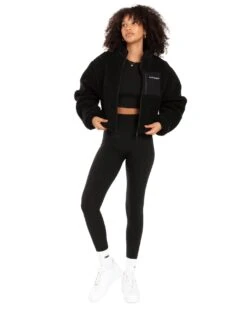 Elite Eleven Registered Teddy Cropped Jacket - Black -Elite Eleven EEAUG2335638