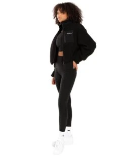 Elite Eleven Registered Teddy Cropped Jacket - Black -Elite Eleven EEAUG2335644