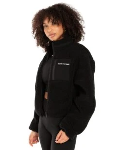 Elite Eleven Registered Teddy Cropped Jacket - Black -Elite Eleven EEAUG2335667