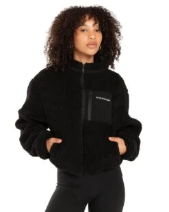 Elite Eleven Registered Teddy Cropped Jacket - Black -Elite Eleven EEAUG2335694