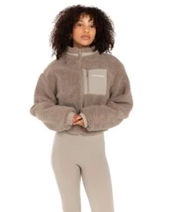 Elite Eleven Registered Teddy Cropped Jacket - Vintage Khaki 12 Elite Eleven Registered Teddy Cropped Jacket - Vintage Khaki -Elite Eleven EEAUG2335877