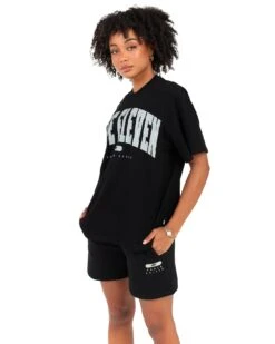 Elite Eleven Women's Track & Field Oversized Tee - Black -Elite Eleven EEOCT39136