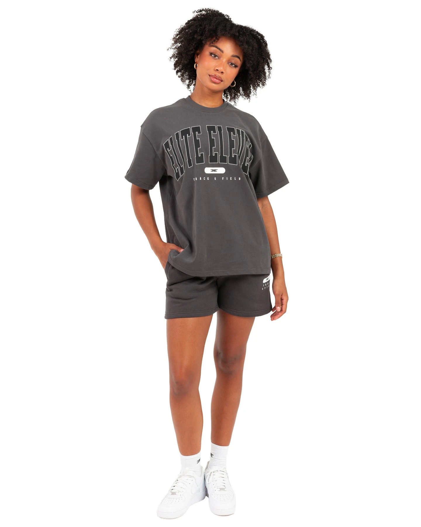Elite Eleven Women's Track & Field Oversized Tee - Slate 4 Elite Eleven Women's Track & Field Oversized Tee - Slate - Image 2