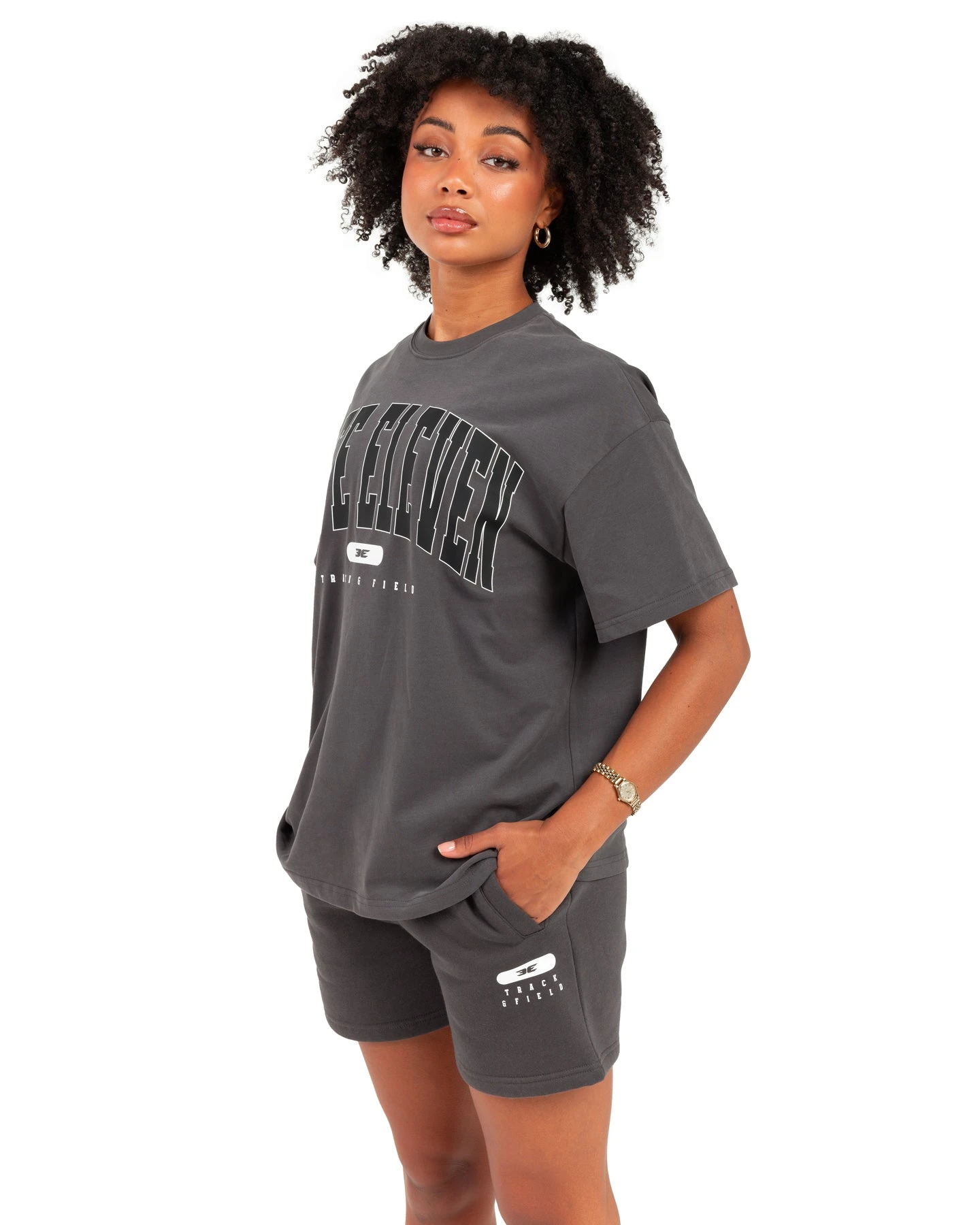 Elite Eleven Women's Track & Field Oversized Tee - Slate 6 Elite Eleven Women's Track & Field Oversized Tee - Slate - Image 4