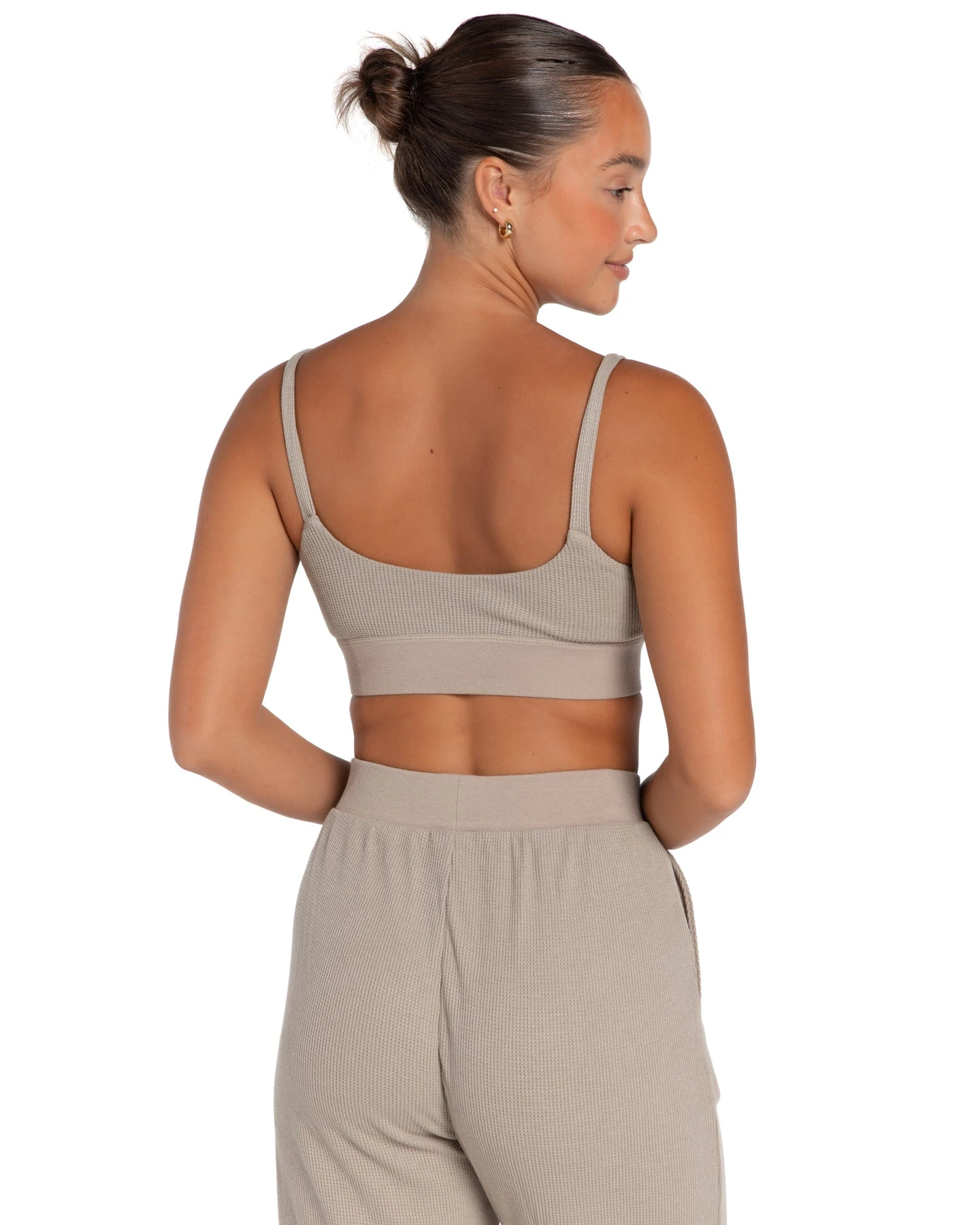 Elite Eleven Waffle Bralette - Light Brown 4 Elite Eleven Waffle Bralette - Light Brown - Image 2