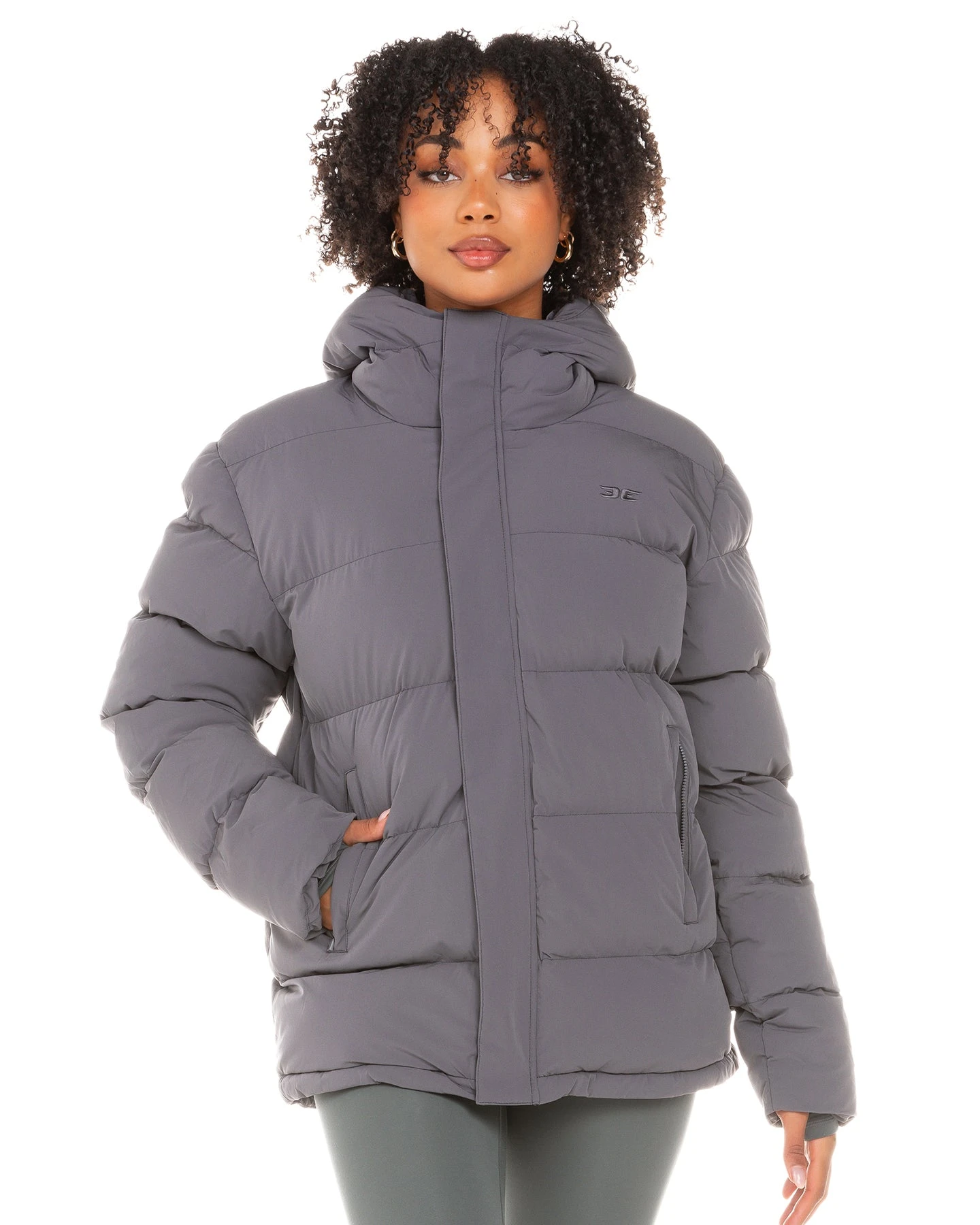Elite Eleven Unisex Puffer Jacket - Grey 4 Elite Eleven Unisex Puffer Jacket - Grey - Image 2