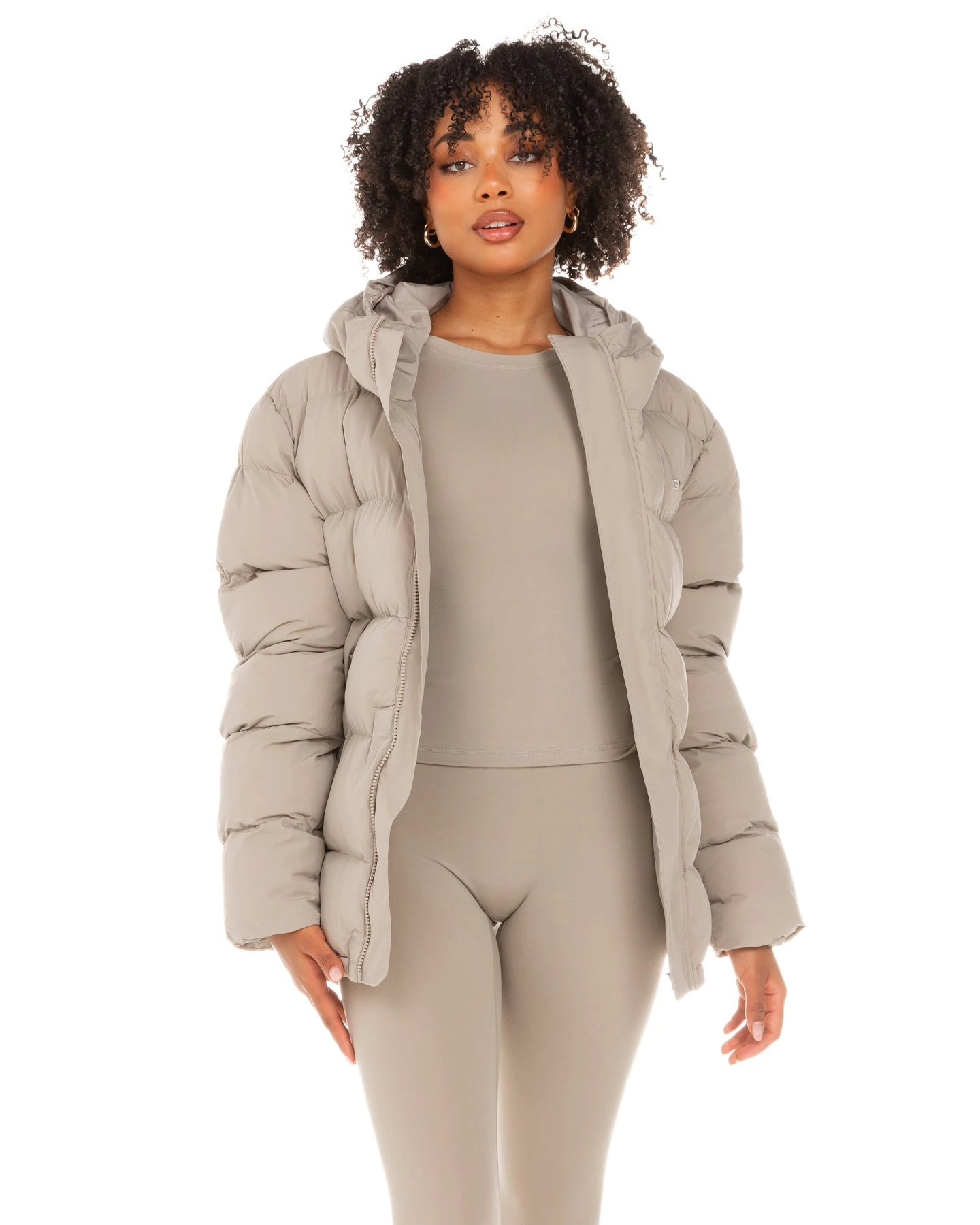 Elite Eleven Unisex Puffer Jacket - Vintage Khaki 4 Elite Eleven Unisex Puffer Jacket - Vintage Khaki - Image 2