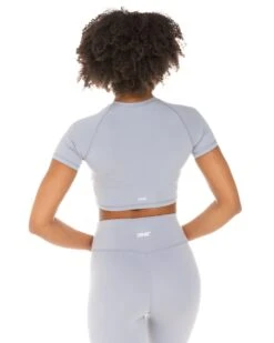 Elite Eleven Aura Crop Tee - Steel Grey -Elite Eleven ELITEWINTERCOLLECTIONDAY118603