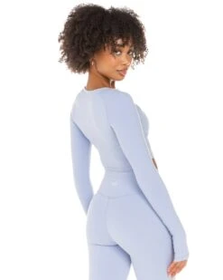 Elite Eleven Aura Crop Long Sleeve - Blue Blizzard -Elite Eleven ELITEWINTERCOLLECTIONDAY119158