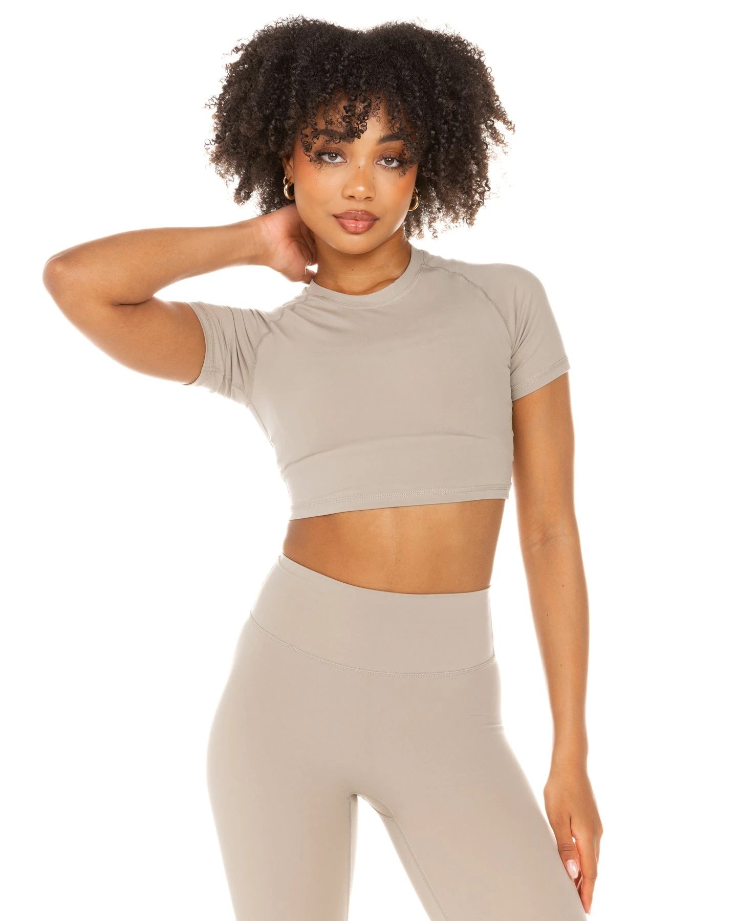 Elite Eleven Aura Crop Tee - Vintage Khaki 3 Elite Eleven Aura Crop Tee - Vintage Khaki