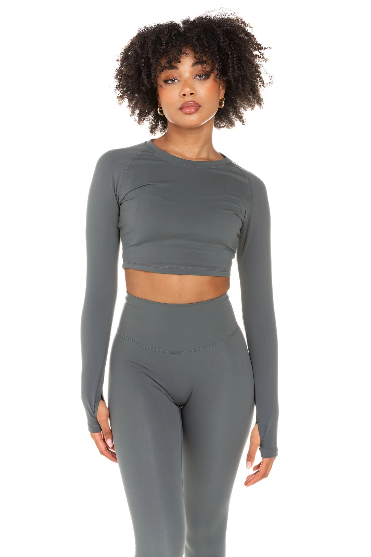 Elite Eleven Aura Crop Long Sleeve - Cloud Grey 3 Elite Eleven Aura Crop Long Sleeve - Cloud Grey