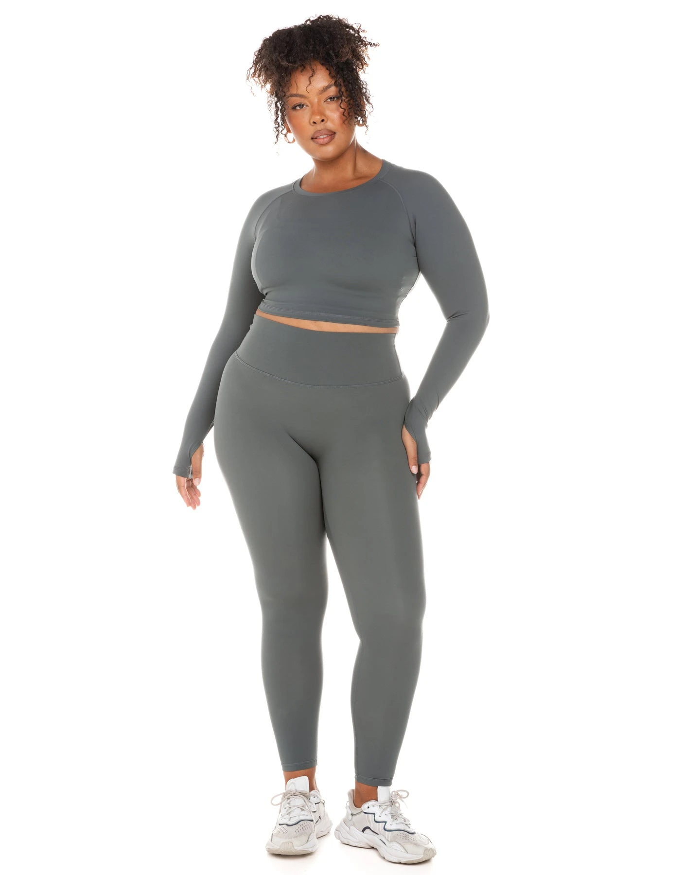 Elite Eleven Aura Crop Long Sleeve - Cloud Grey 9 Elite Eleven Aura Crop Long Sleeve - Cloud Grey - Image 7