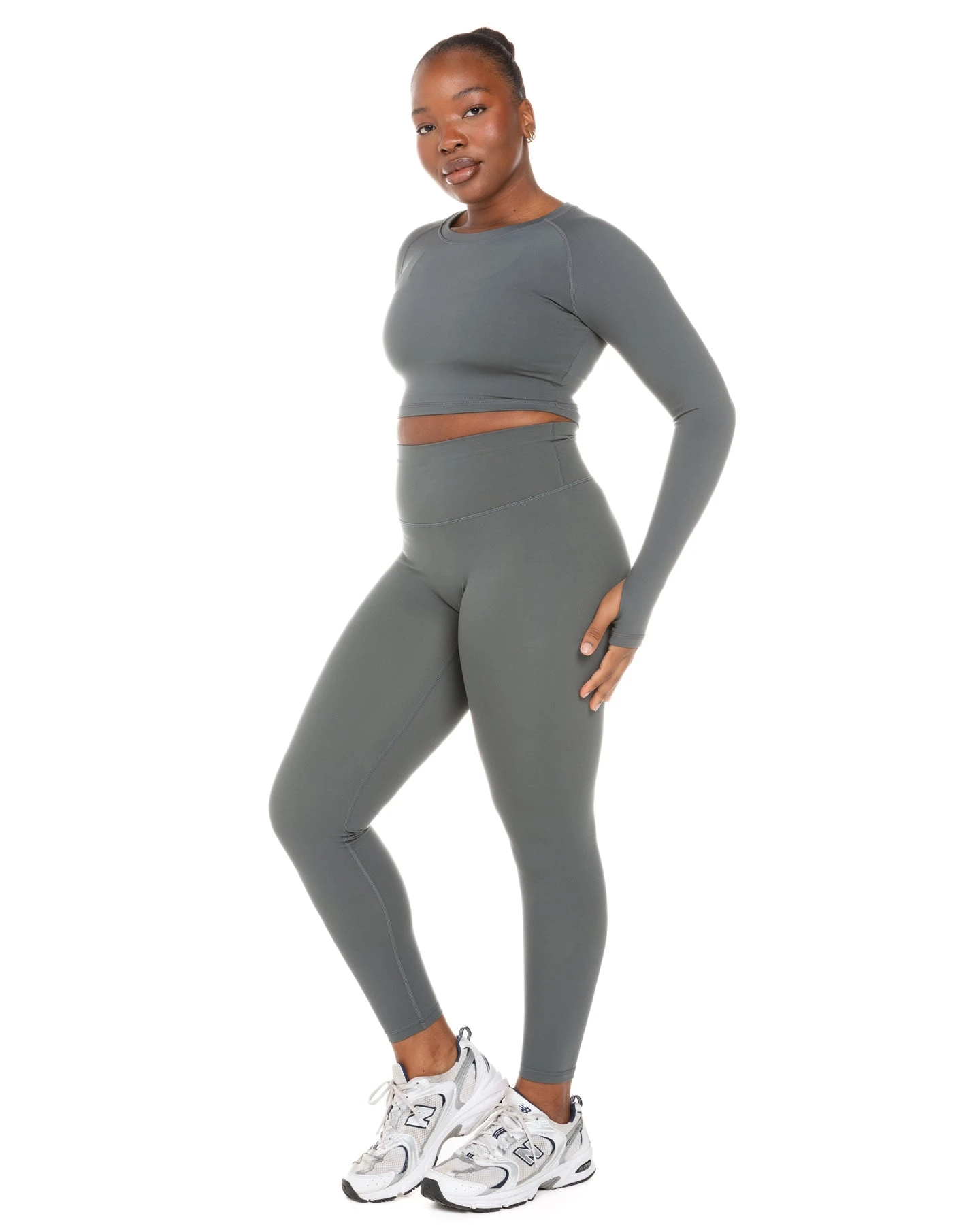 Elite Eleven Aura Crop Long Sleeve - Cloud Grey 7 Elite Eleven Aura Crop Long Sleeve - Cloud Grey - Image 5